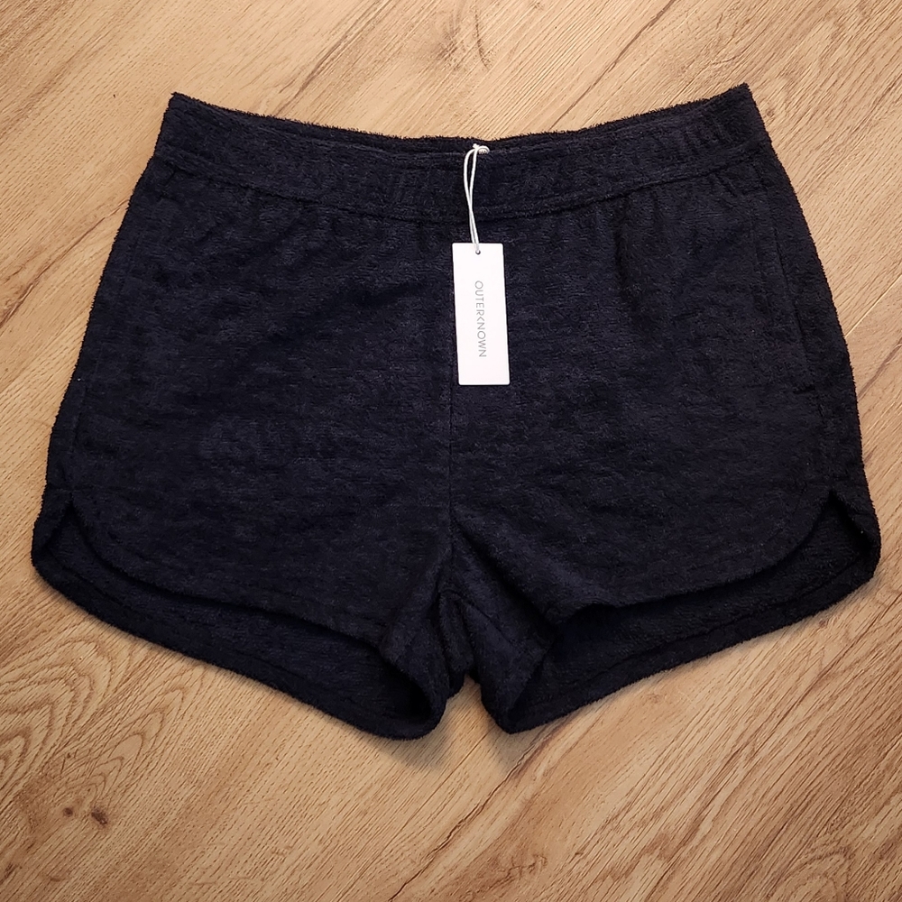 Outerknown French Terry Shorts, Size M, Organic Cotton, Navy, NWT, Style 2791003